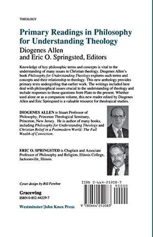 Primary Readings in Philosophy for Understanding Theology,New