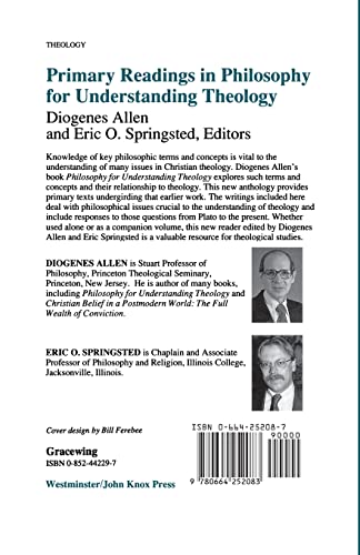 Primary Readings in Philosophy for Understanding Theology,New