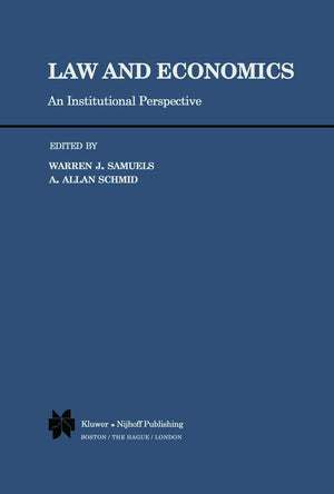 Law and Economics: An Institutional Perspective,Used