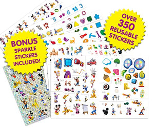 Phidal Disney Mickey Mouse Clubhouse Sticker Book - 350 Reusable Stickers, 96 Pages of Fun, Model 2764316305
