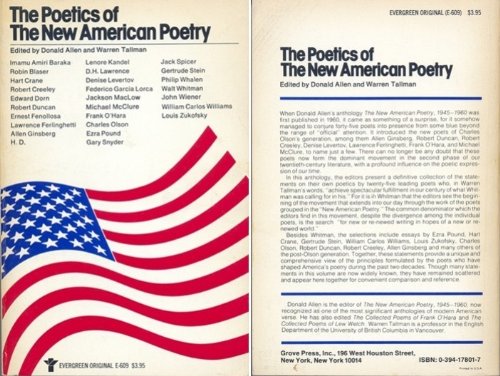 The Poetics of the New American Poetry,Used