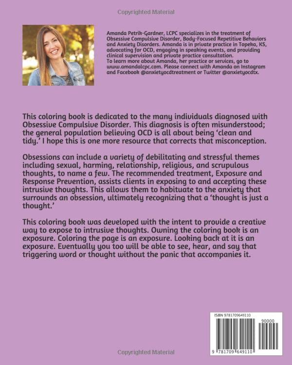 An OCD Exposure Coloring Book: Coloring Exposures for Sexual, Harming, Relationship, Religious, and Scrupulous Intrusive Thought,Used