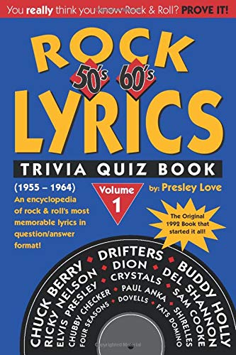 Rock Lyrics Trivia Quiz Book: 50s  60s (1955  1964),Used