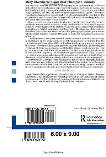 Narrative and Genre: Contexts and Types of Communication (Memory and Narrative),Used