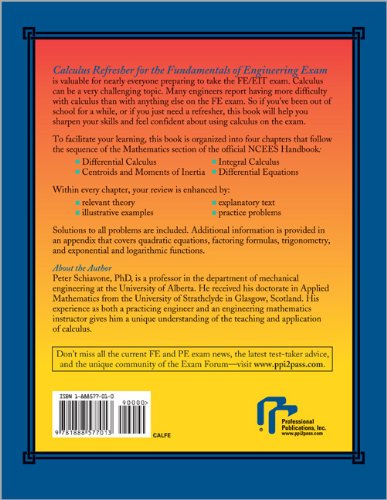 Calculus Refresher for the Fundamentals of Engineering Exam,Used