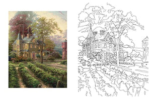Posh Adult Coloring Book: Thomas Kinkade Designs For Inspiration & Relaxation (Posh Coloring Books) (Volume 14),Used
