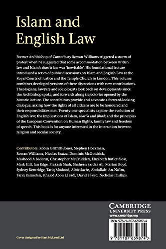 Islam and English Law: Rights, Responsibilities and the Place of Shari'a,Used