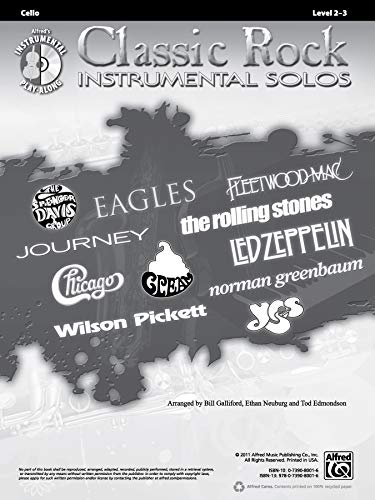 Classic Rock Instrumental Solos For Strings: Cello, Book & Cd (Pop Instrumental Solo Series),Used