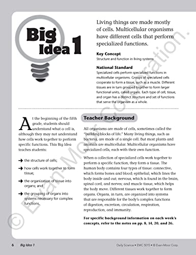 Evan-Moor Daily Science Workbook for Grade 5 - Engaging Activities & Lessons for Young Learners