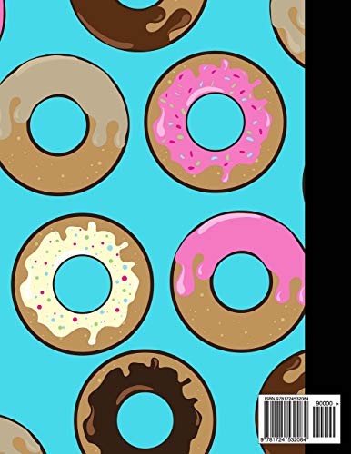 Composition Notebook Wide Ruled: Donut Doughnut Dough Nut Cute Composition Notebook, College Notebooks, Girl School Notebook, Co,Used