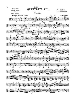 Ten Famous Quartets, K. 387, 421, 428, 458, 464, 465, 499, 575, 589, 590 (Kalmus Edition),Used