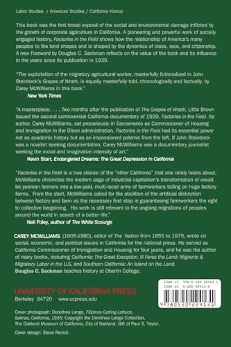 Factories in the Field: The Story of Migratory Farm Labor in California,Used