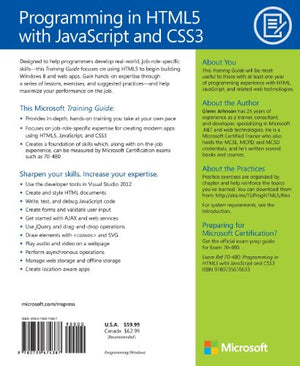 Training Guide: Programming in HTML5 with JavaScript and CSS3,Used