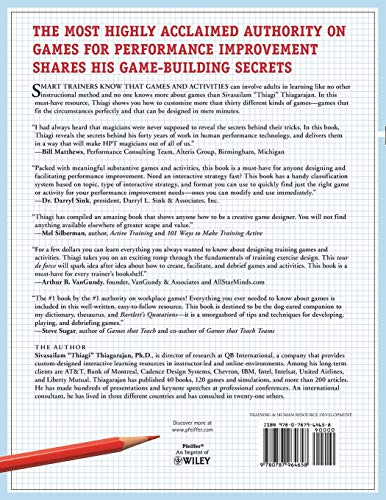 Design Your Own Games and Activities: Thiagi's Templates for Performance Improvement,Used