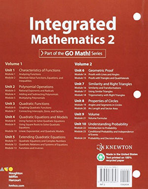 Interactive Student Edition Volume 2 (Consumable) 2015 (Hmh Integrated Math 2)-new