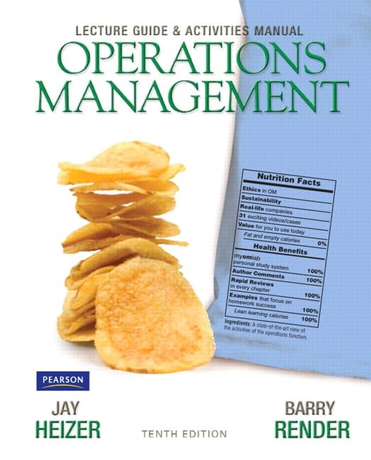 Lecture Guide and Activities Manual for Operations Management Flexible Edition,Used