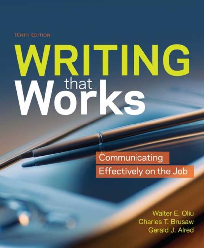 Writing That Works: Communicating Effectively on the Job,Used