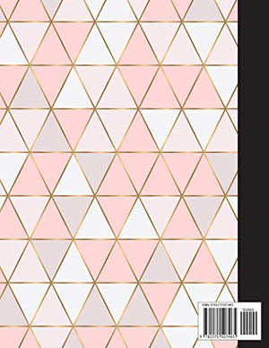 Composition Notebook: Gold and Pink Triangle  School College Ruled Notebook For Students and Kids,Used