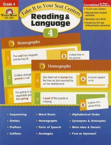 Take It To Your Seat Reading And Language Centers, Grade 4,Used