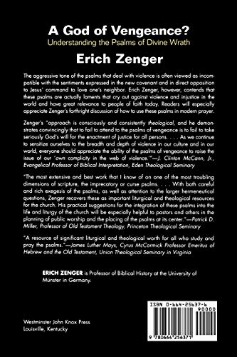 A God Of Vengeance?: Understanding The Psalms Of Divine Wrath,New