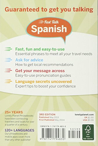 Lonely Planet Fast Talk Spanish (Phrasebook),Used