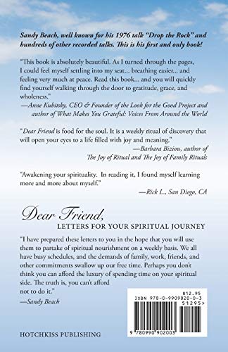 Dear Friend: Letters for Your Spiritual Journey,Used