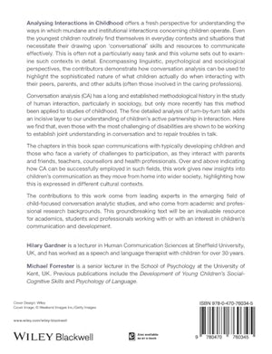 Analysing Interactions in Childhood: Insights from Conversation Analysis,New