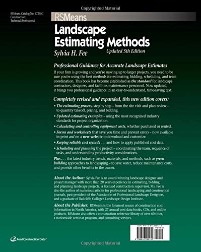 Means Landscape Estimating Methods,Used