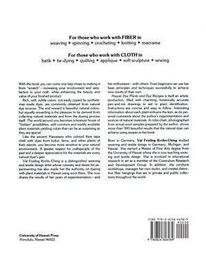 Hawaii Dye Plants and Dye Recipes,Used