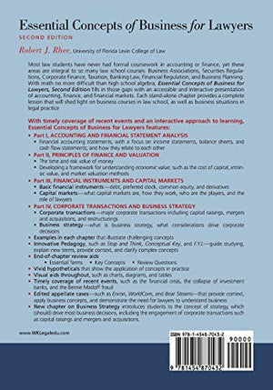Essential Concepts of Business for Lawyers,New