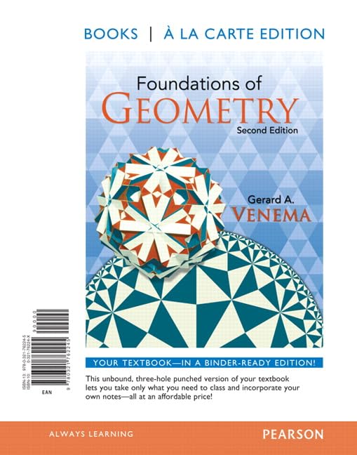 Foundations Of Geometry, Books A La Carte Edition,Used