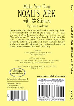 Make Your Own Noah's Ark With 23 Stickers (Dover Little Activity Books: Animals),Used