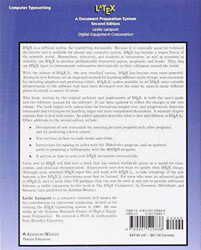 LaTeX: A Document Preparation System,Used