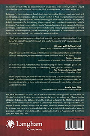 Theology of Reconciliation in the Context of Church Relations: A Palestinian Christian Perspective in Dialogue with Miroslav Vol,Used