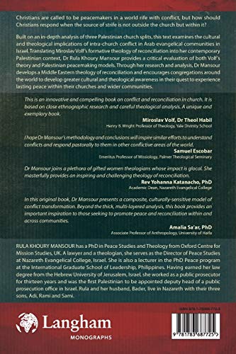 Theology of Reconciliation in the Context of Church Relations: A Palestinian Christian Perspective in Dialogue with Miroslav Vol,Used