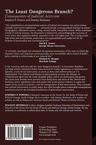The Least Dangerous Branch?: Consequences of Judicial Activism,Used