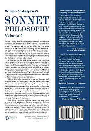 William Shakespeare's Sonnet Philosophy, Volume 4: How the works of Darwin, Wittgenstein, Duchamp, and Mallarme led to an apprec,Used