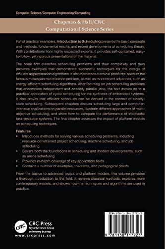 Introduction to Scheduling (Chapman & Hall/CRC Computational Science),Used