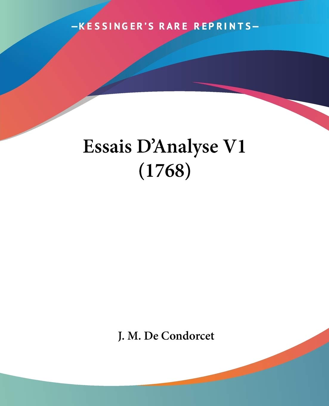 Essais D'Analyse V1 (1768) (French Edition),Used