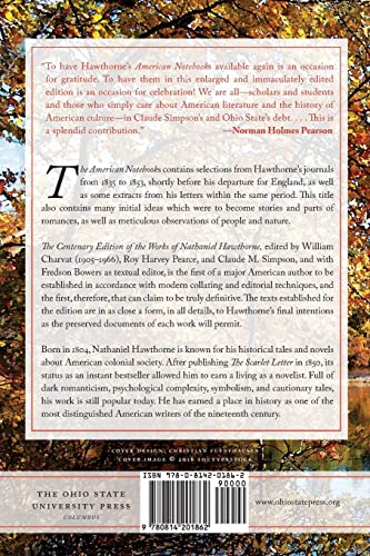 The American Notebooks: The Centenary Edition (Volume 8),Used