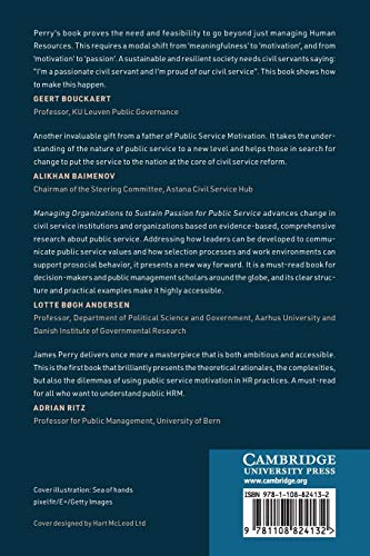 Managing Organizations to Sustain Passion for Public Service,Used