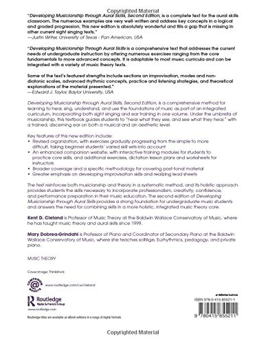 Developing Musicianship Through Aural Skills: A Holistic Approach to Sight Singing and Ear Training,Used