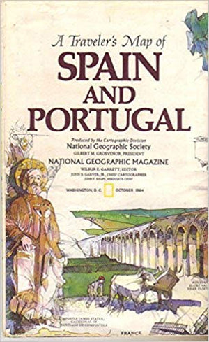 National Geographic Spain & Portugal: 32 1/2 X 21 3/4,Used