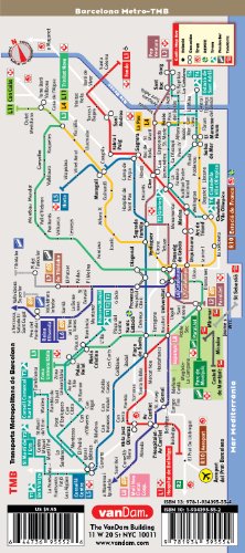 StreetSmart Barcelona Map by VanDam  Laminated pocket size Center City Map to Barcelona, Spain with all attractions, sights, mu,Used