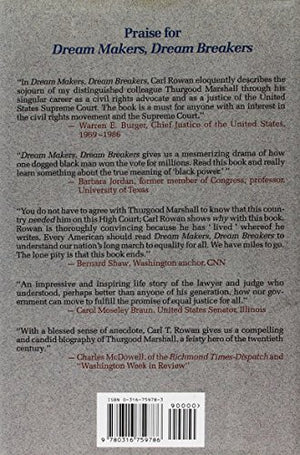 Dream Makers, Dream Breakers: The World of Justice Thurgood Marshall,Used