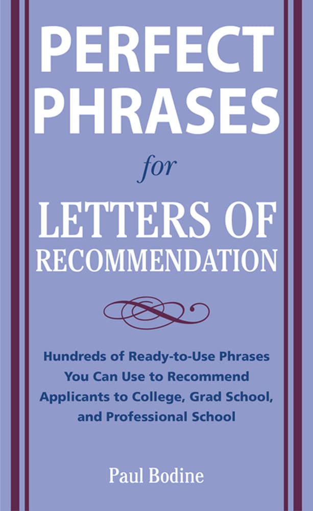 Perfect Phrases for Letters of Recommendation (Perfect Phrases Series),Used