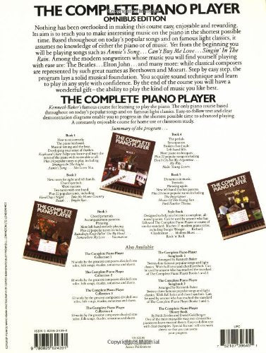 The Complete Piano Player: Omnibus Edition (Complete Piano Player Series),Used