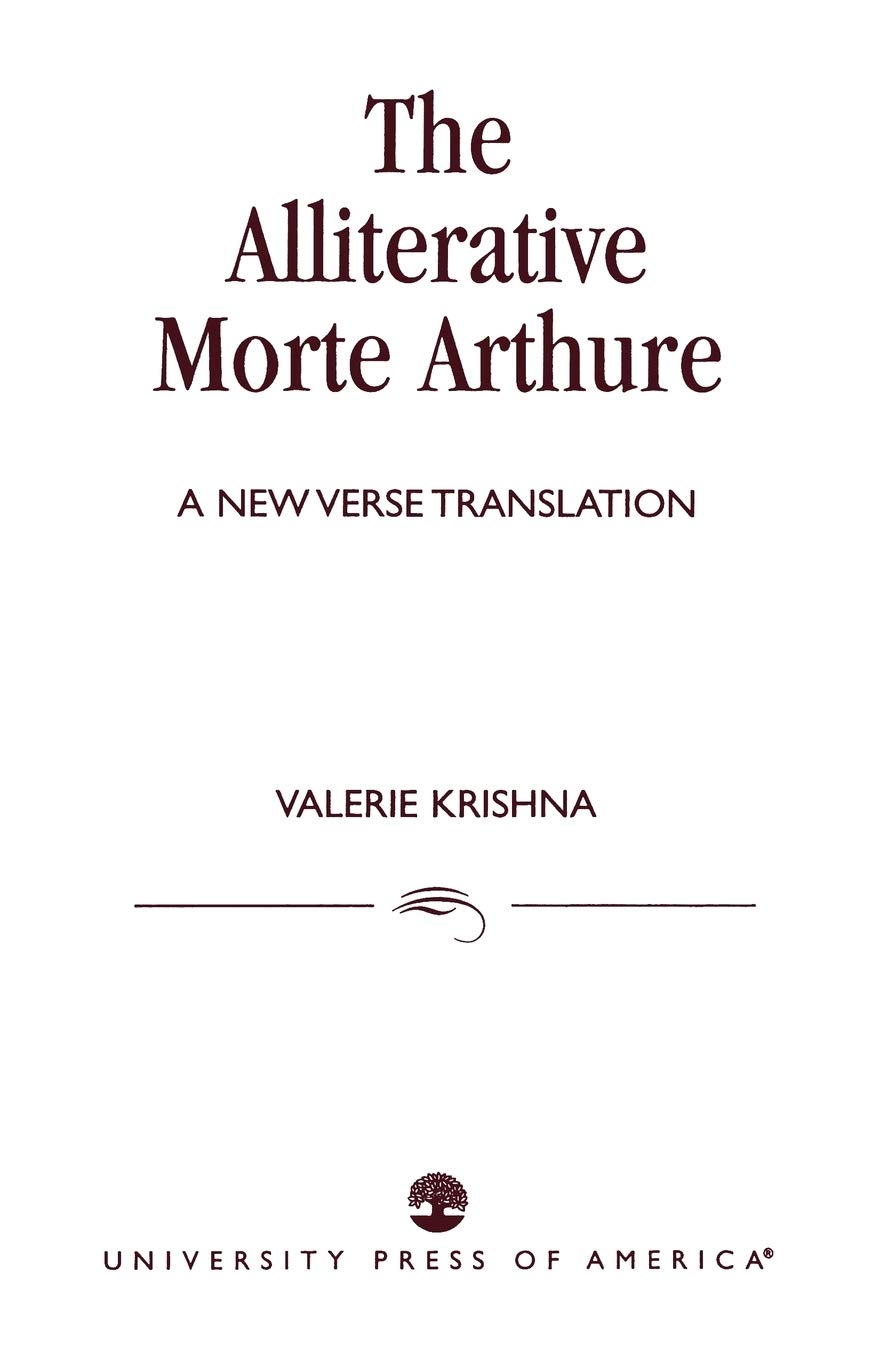 The Alliterative 'Morte Arthure',Used