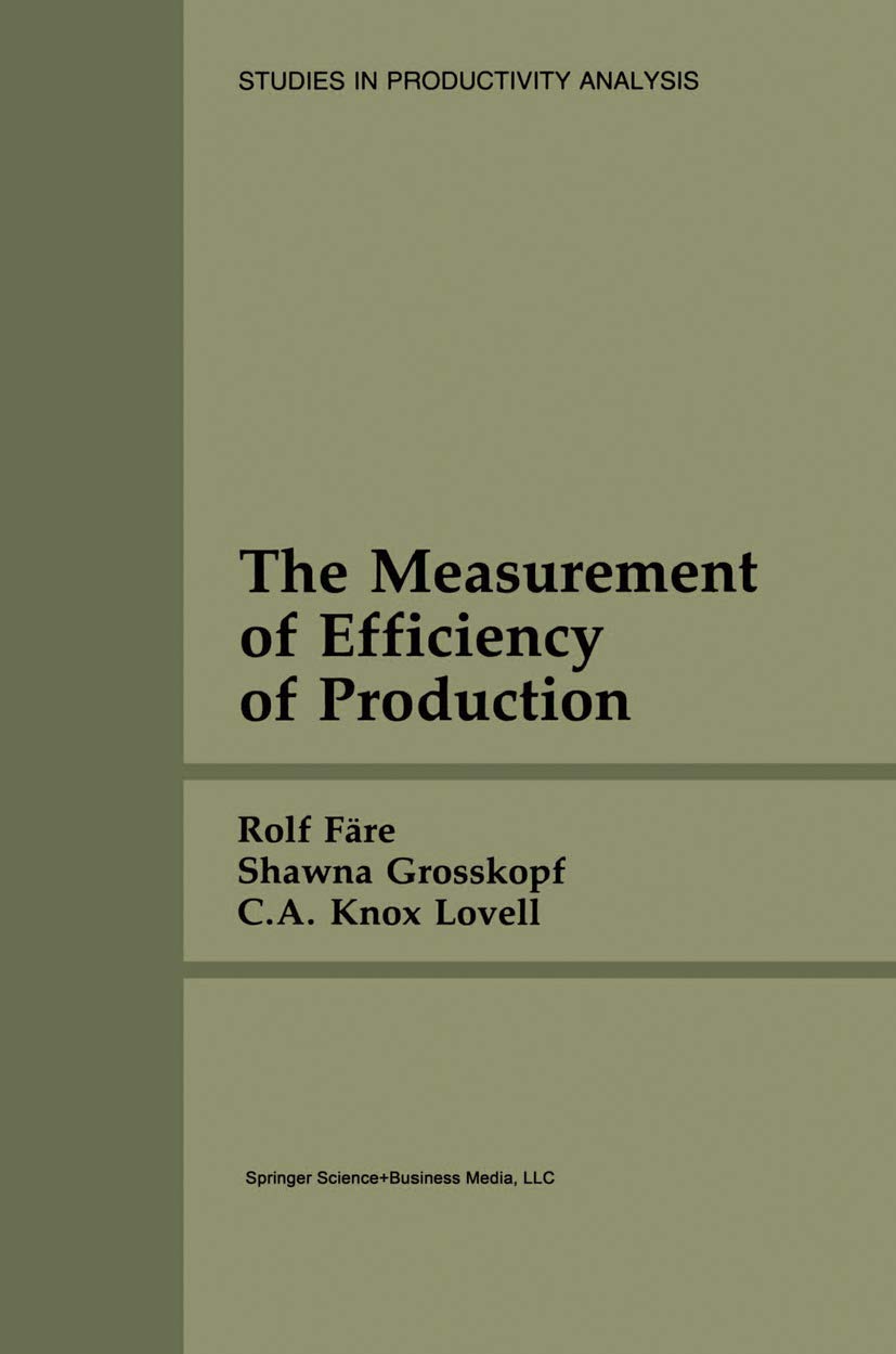 The Measurement of Efficiency of Production (Studies in Productivity Analysis, 6),Used