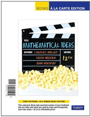 Mathematical Ideas, Books A La Carte Edition (12Th Edition)